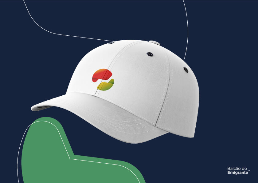 Boné branco - Balcão do Emigrante