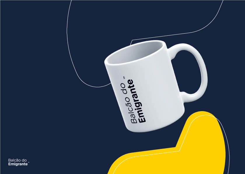 Caneca branca - Balcão do Emigrante