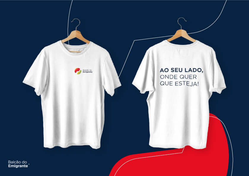 T-shirt branca - Balcão do Emigrante
